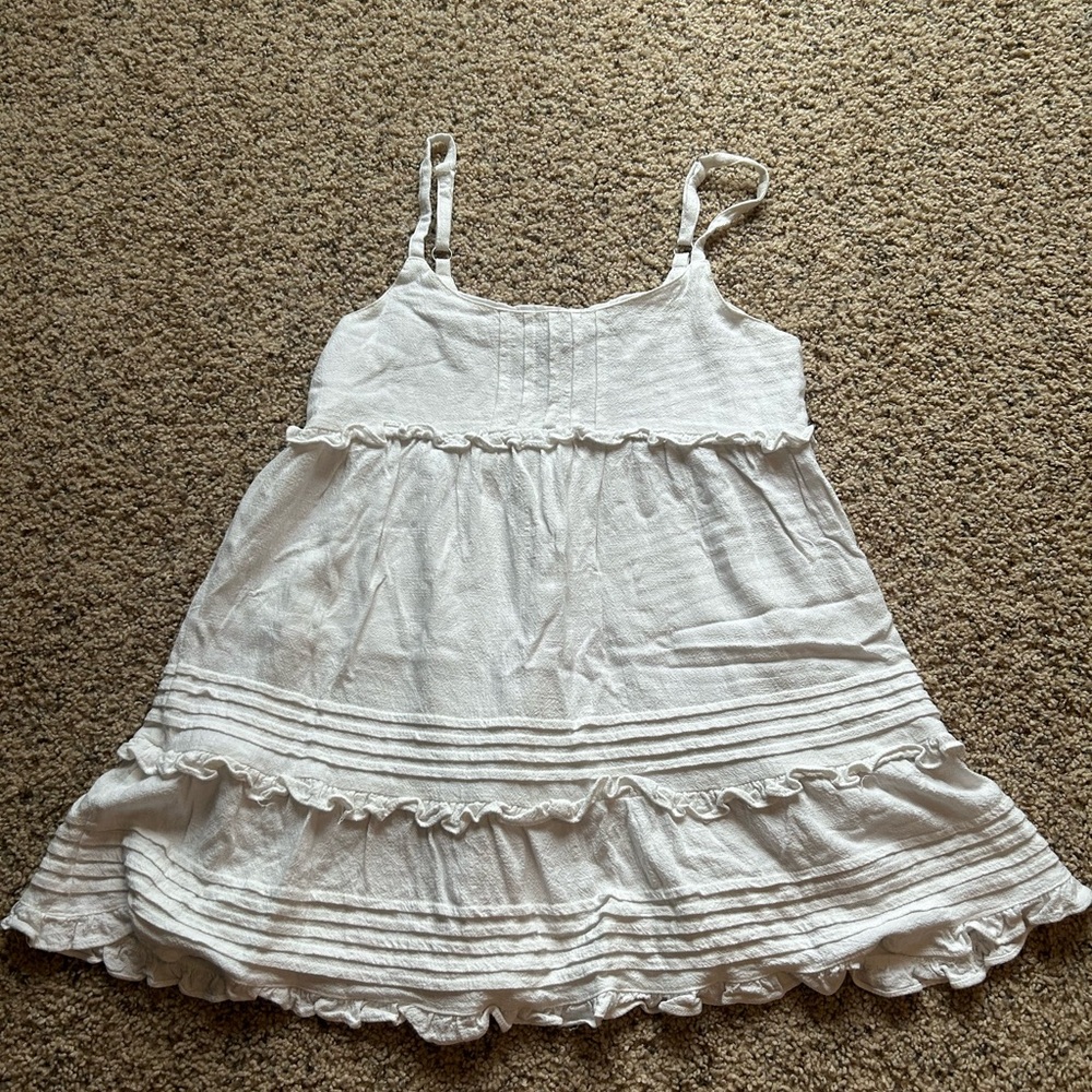 Lulu's White Ruffled Dress - Picture 2 of 3